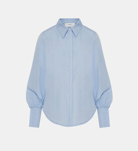 قميص قطني بأكمام طويلة