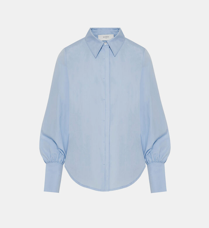 قميص قطني بأكمام طويلة