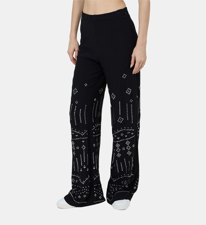 Sulina Rhinestone Embellished Flared Trousers