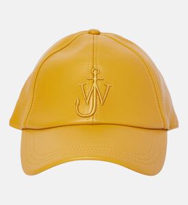 قبعة بيسبول جلدية مع شعار مرساة