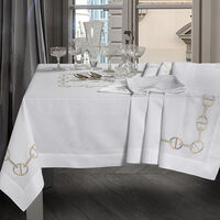 Chain Cotton Embroidered Table Cloth