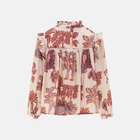 Ruffle Neckline Regula-fit Top