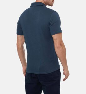 Vince Short-sleeve Regular-fit Polo, Blue, L, Model View