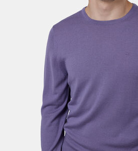 سترة بشعار مطرز من صوف الميرينو