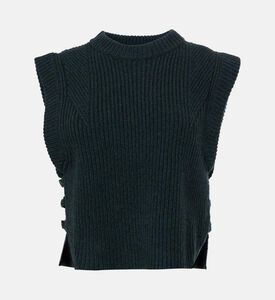 بلوزة ألكي محبوكة بلا أكمام