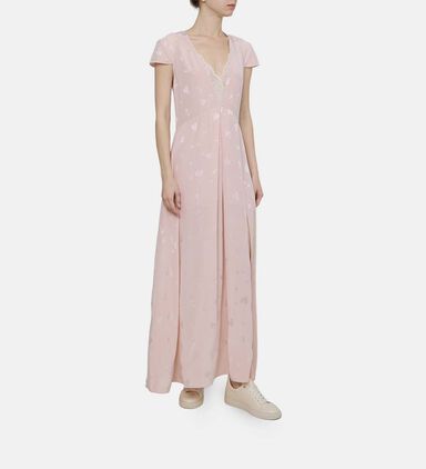 Ravir Jacquard Heart Maxi Dress