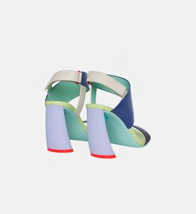 Curved Heel Ankle Strap Sandal