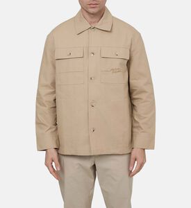 قميص فضفاض قطن بنمط عمل