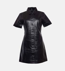 The Kooples Faux Leather A-line Mini Dress, Packshot View