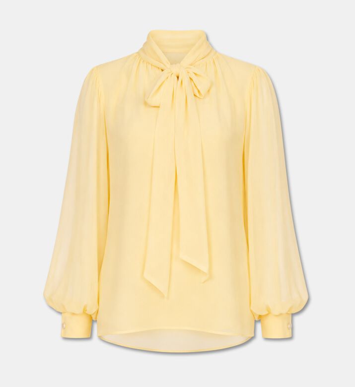 Carter and White Bow-tie Volume Sleeves Blouse, Packshot View