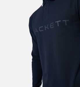 Hackett London Logo-print Long-sleeve Polo Shirt, Model View