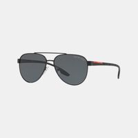 Stripe Design Pilot Frame Dark Sunglasses 58