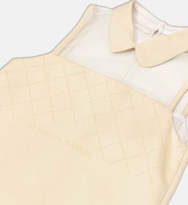 La Mia Bambina Quilted Embroidered Logo Dress, Packshot View