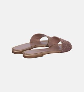 Cassis Crystal Embellished Flat Sabot