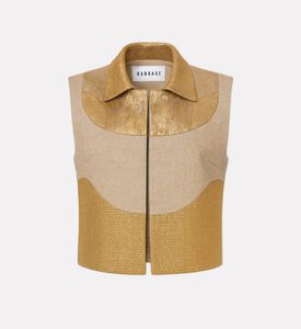 Barrage Curved Suede Panel Structured Gilet, Packshot View