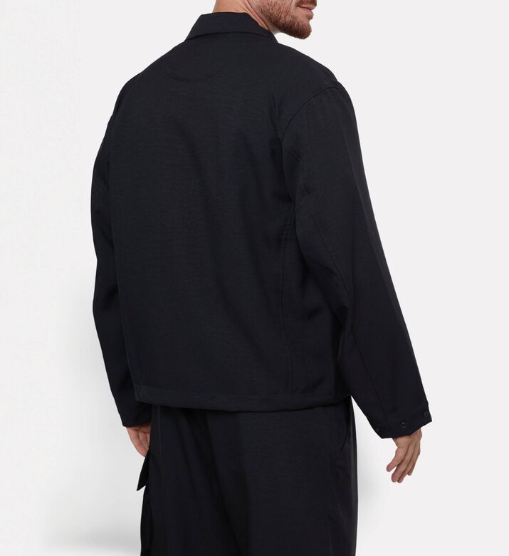 Y-3 Flap Pockets Zip Fastening Shirt, Model View