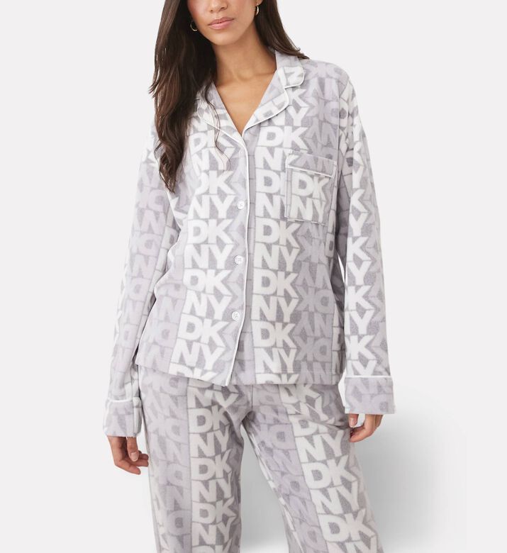 DKNY Fleece Logo Pajama Set, Model View