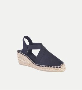 Toni Pons Ter Linen Mid-wedge Espadrille, Black, Eu-42, Packshot View