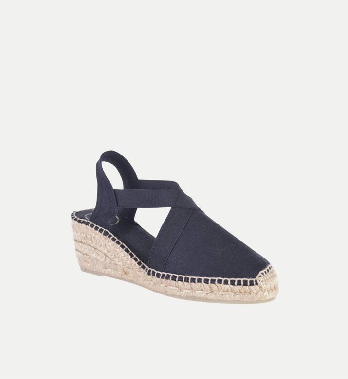 Toni Pons Ter Linen Mid-wedge Espadrille, Black, Eu-42, Packshot View