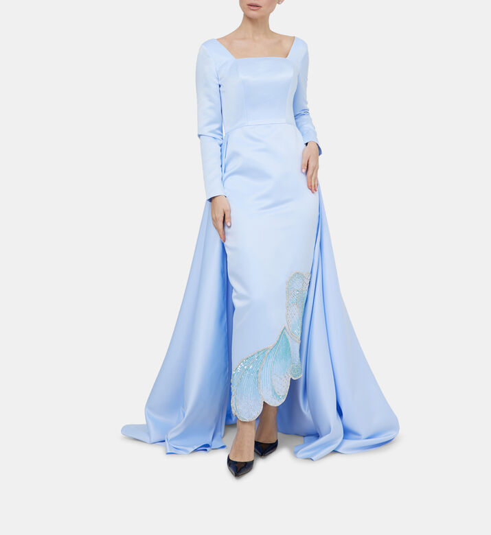 Petal-embroidery Skirt Cape Dress