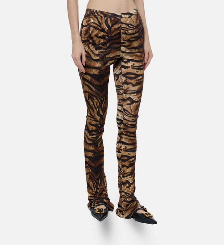 Ronny Kobo Leopard-print Regular-fit Pants, Model View