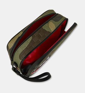 Sprayground Woodland Camo Checkered Toiletry Bag, Packshot View