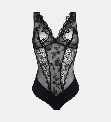 Sheer Floral Lace Bodysuit