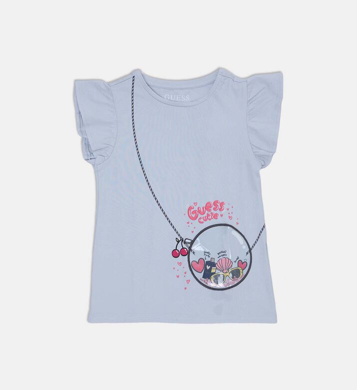 Cherry-print Crewneck T-shirt