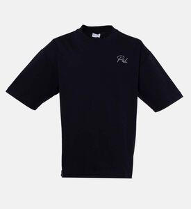 Cotton Chest Logo Crewneck T-shirt