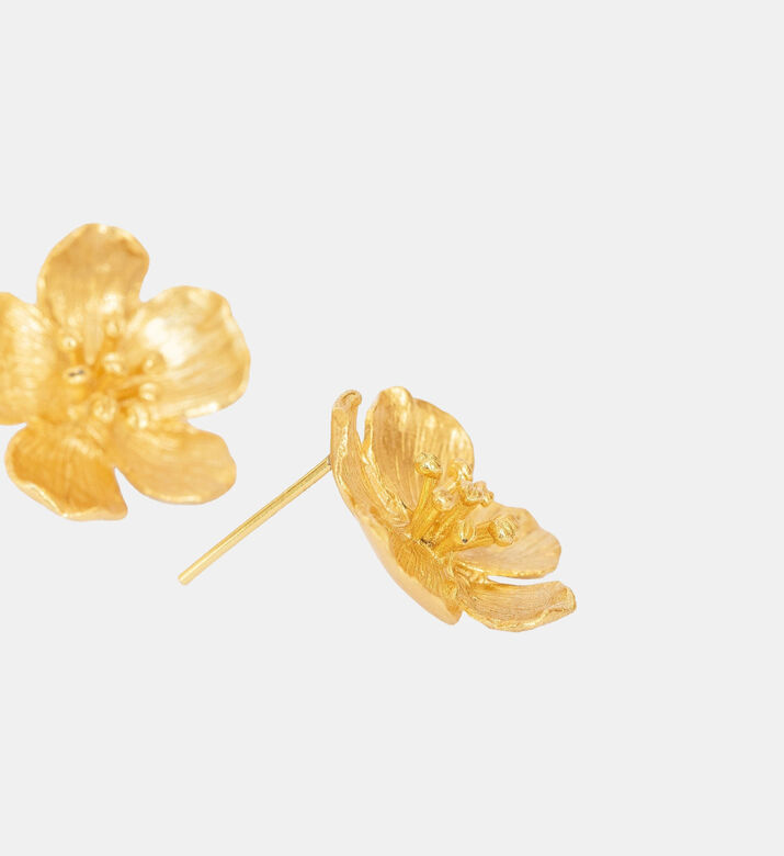 Ottoman Hands Floral Design Stud Earrings, Packshot View Ottoman Hands Floral Design Stud Earrings, Packshot View