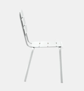 Ezeis Alicante Aluminum Stackable Chair, White, Packshot View