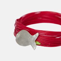Red Multiple Tour Fish Wrap Bracelet
