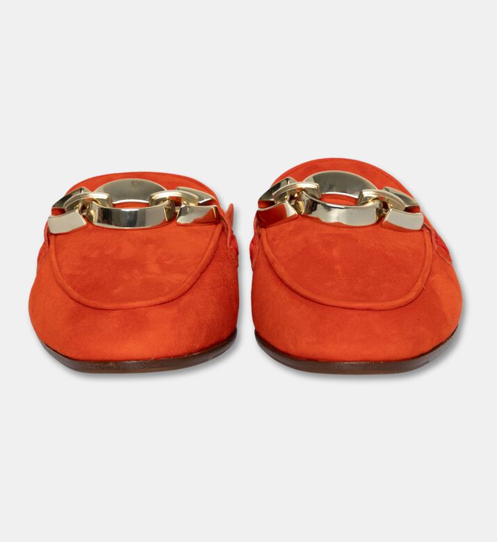 Baldinini Suede Mule Loafers, Orange, Eu-38, Packshot View