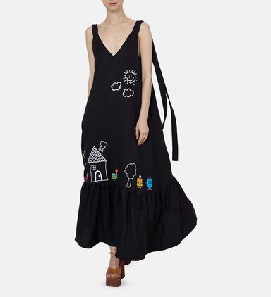 Linen Mr Mrs Long Dress