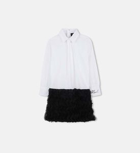 Mixed Media Long-sleeve Dress