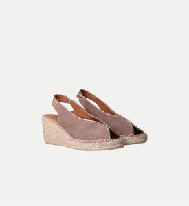Toni Pons Leslie Suede Leather High-wedge Espadrille, Taupe, Eu-35, Packshot View