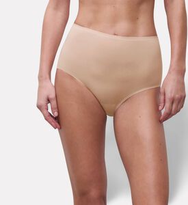 Chantelle Soft Stretch Plain Full Briefs, Beige, Model View