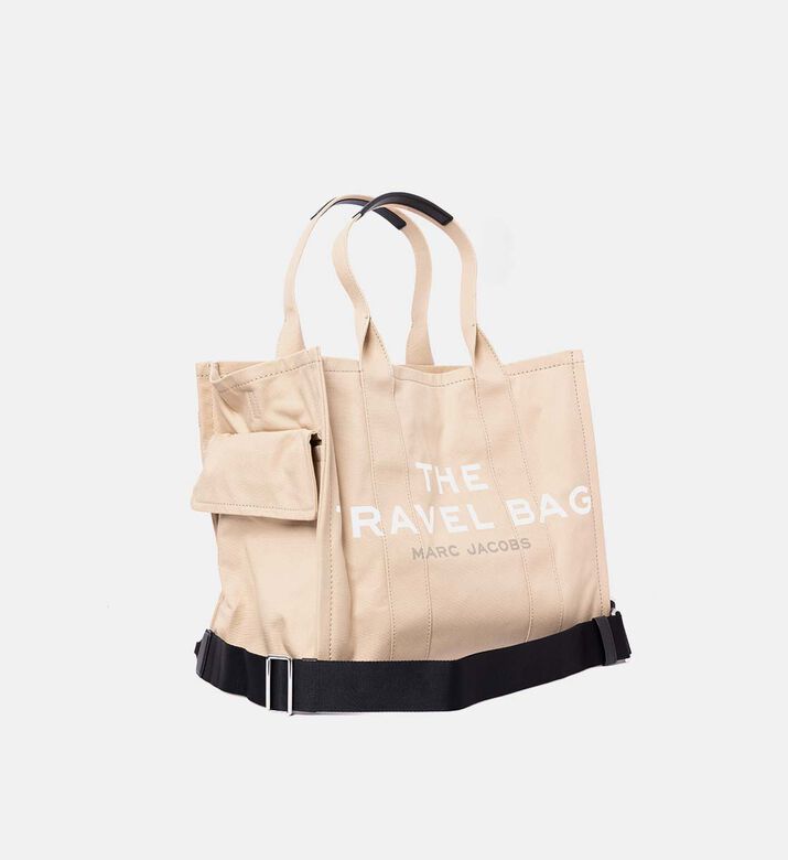 The Travel Embossed Logo Tote Bag