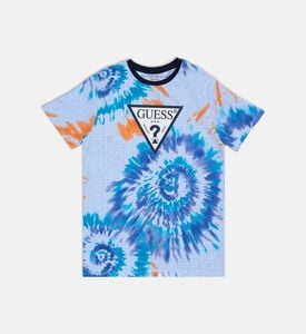 تيشيرت قصير الأكمام متعدد الألوان مصبوغ