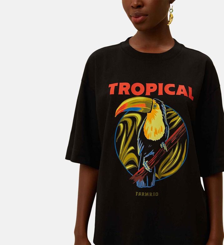 Tropical Graphic-print Oversized T-shirt Tropical Graphic-print Oversized T-shirt