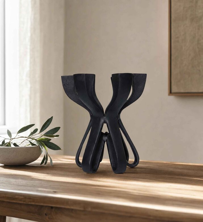 Home Deco and More Cluster Five Taper Candle Holder, Model View