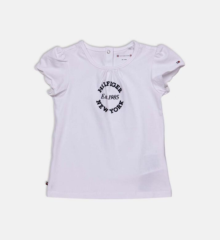 Round-neck Snap Closure T-shirt
