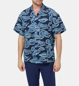 Organic Cotton Waves-print Shirt