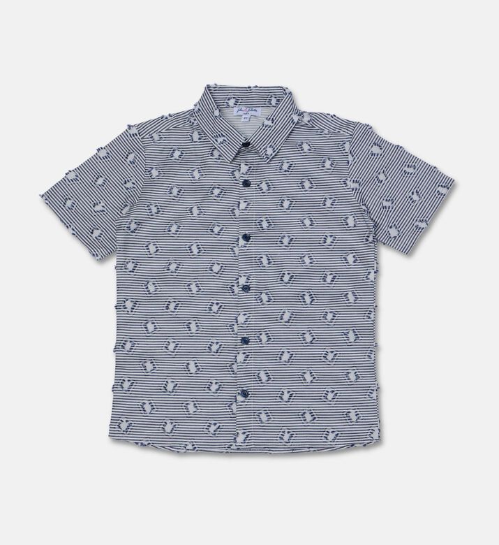 Jules & Juliette Paris Cotton Striped Short-sleeve Shirt, Packshot View