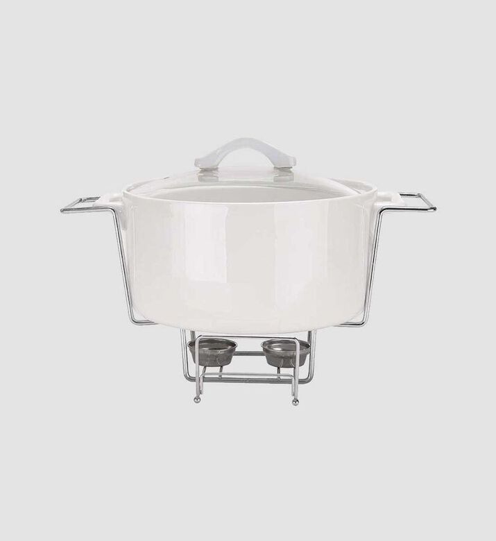 Porcelain Round Food Warmer- 30.5 Cm