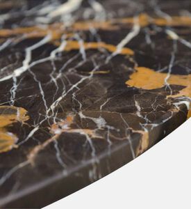 طاولة قهوة رخام بفولاذ مقاوم للصدأ