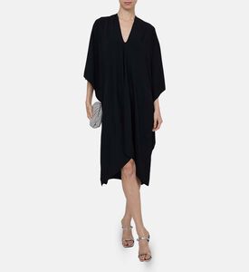 Wide Short-sleeve Assymetrical Hem Dress Wide Short-sleeve Assymetrical Hem Dress