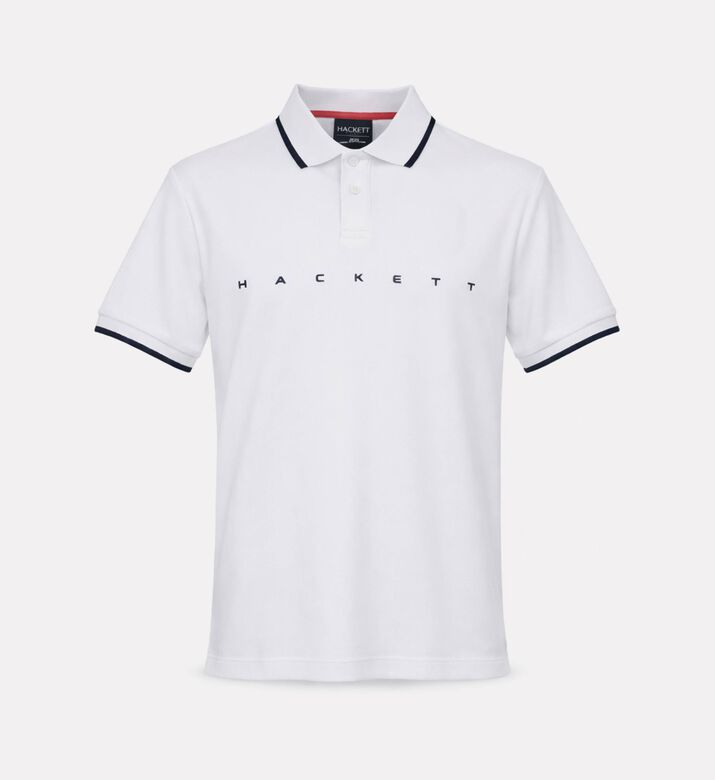Hackett London Button Placket Regular-fit Polo, White, Xl, Packshot View