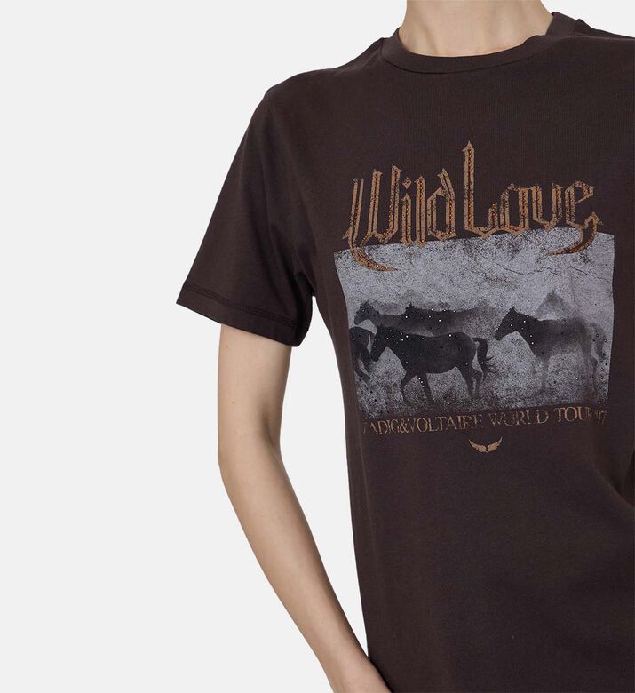 تيشيرت إدوين بياقة دائرية بطباعة غرافيكية