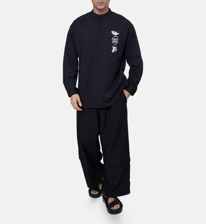 Cotton Regular-fit Long-sleeve Logo-print T-shirt
